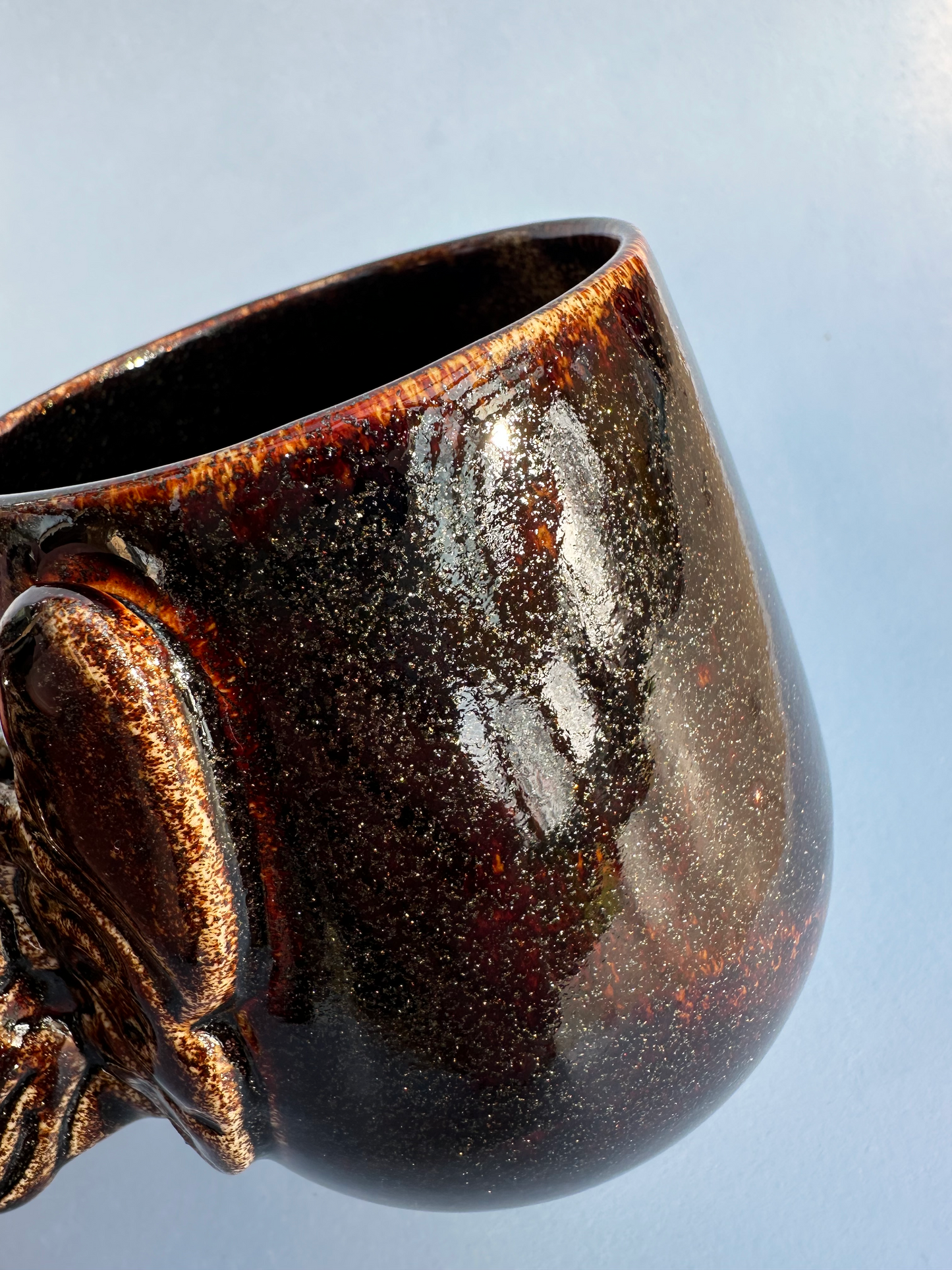 Fransk bulldog kop - glimmerbrun