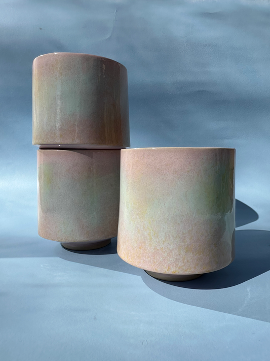 Lyserød changerende cylinder kop
