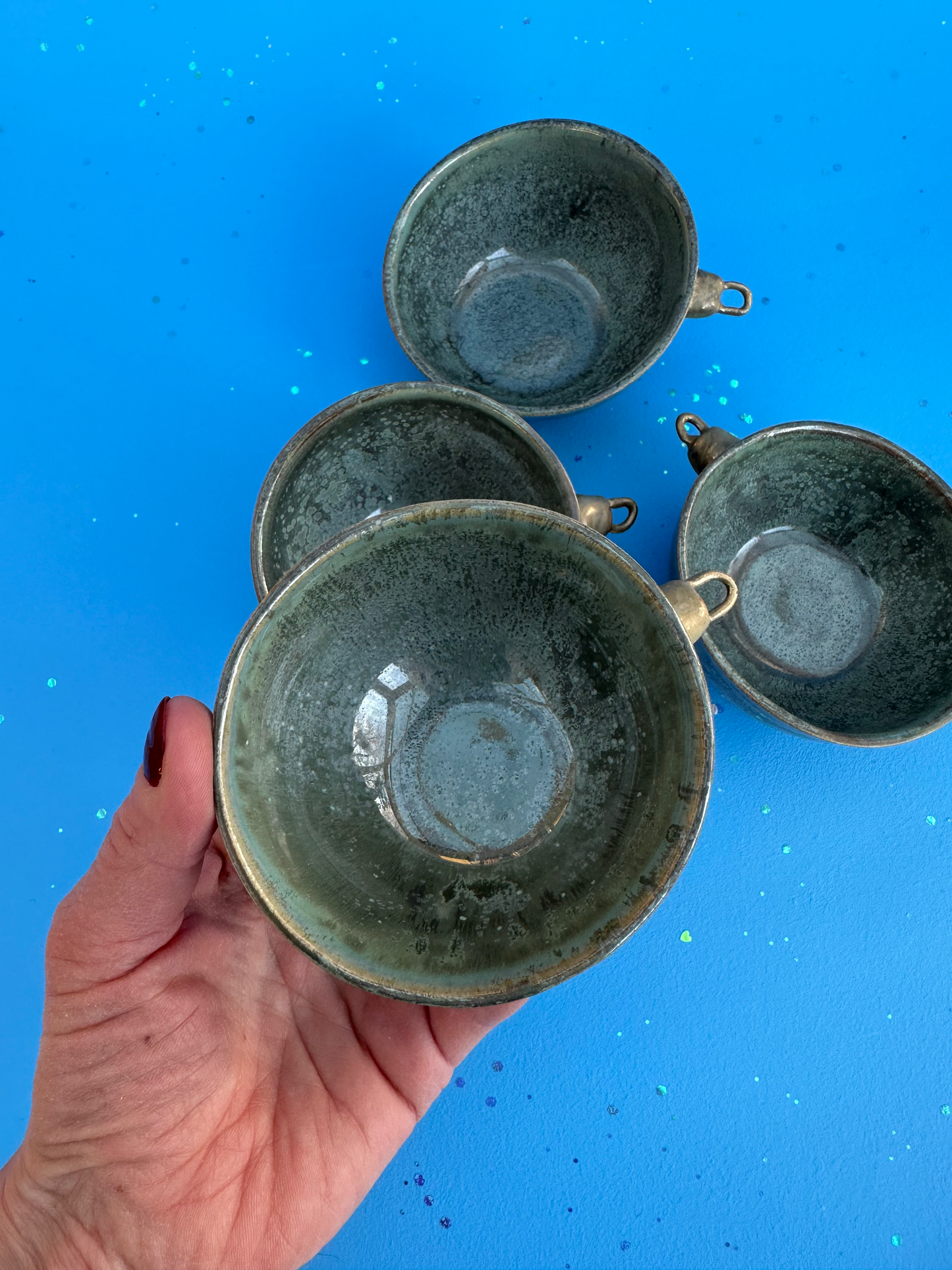 Julekugleskål, lille - grøn