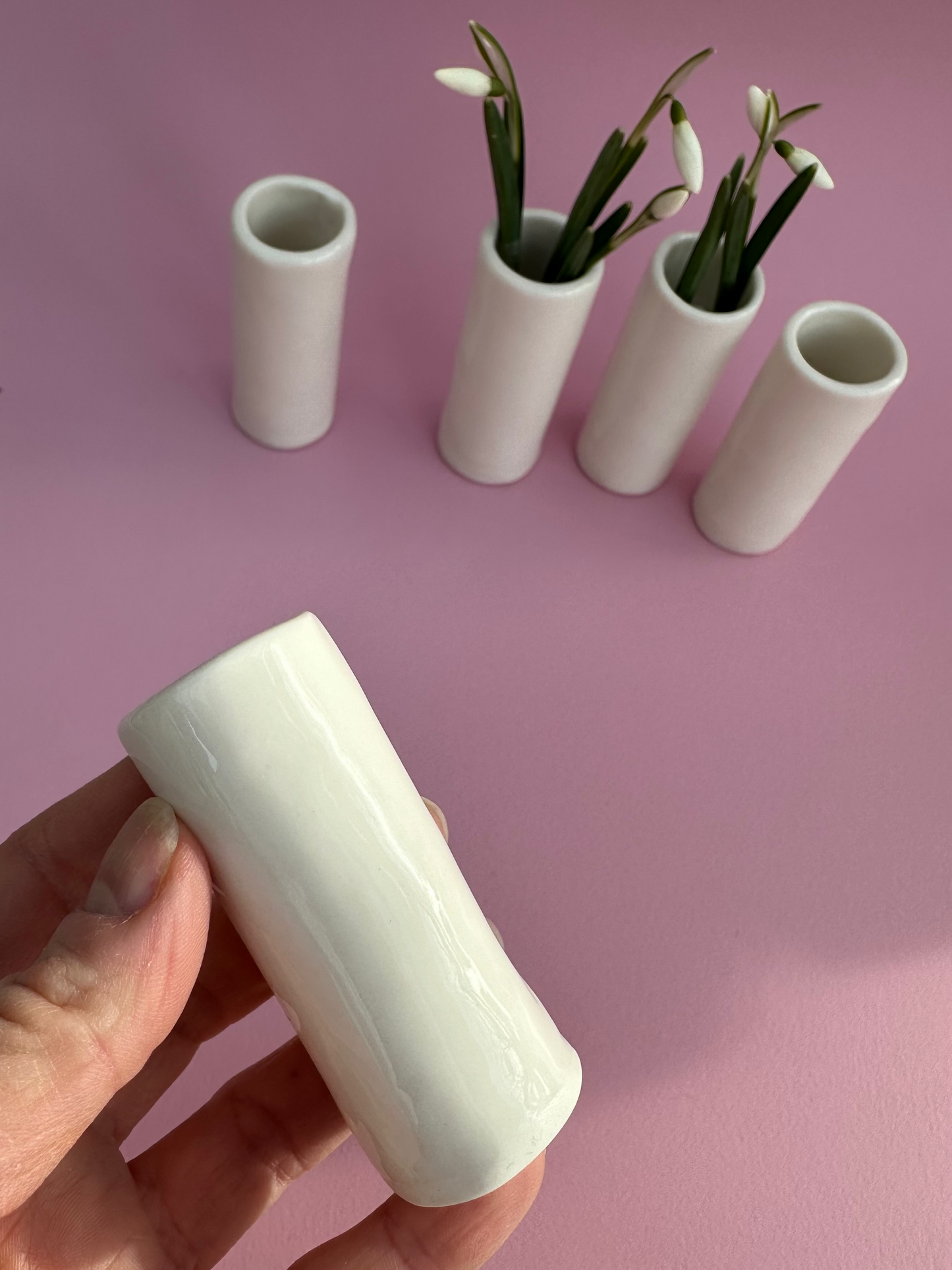Forårsvase - hvid