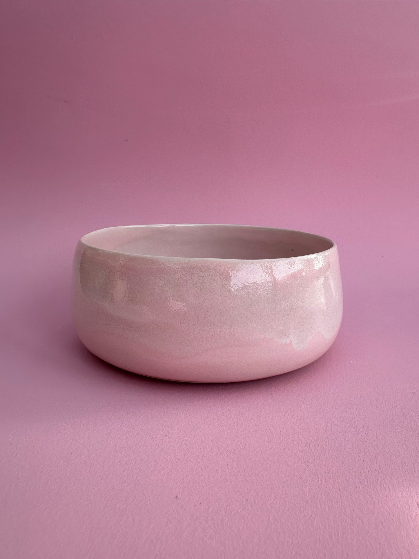 Buet skål med firkløver i bunden - rosa