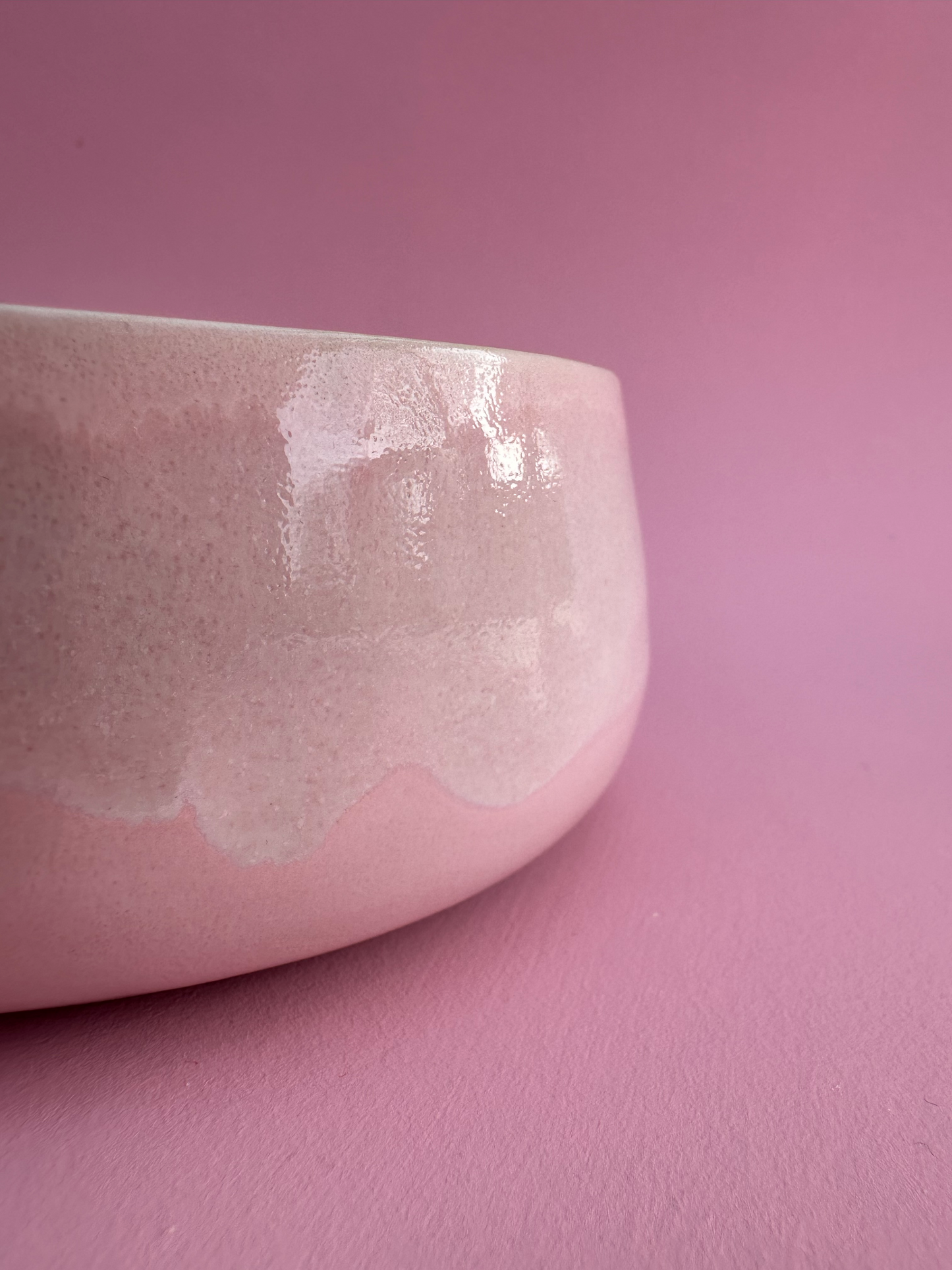 Buet skål med firkløver i bunden - rosa