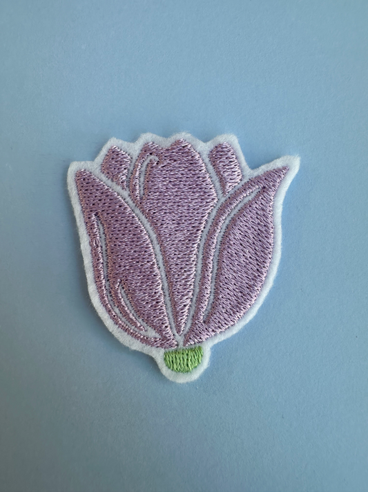 Tulipan broderi - lilla