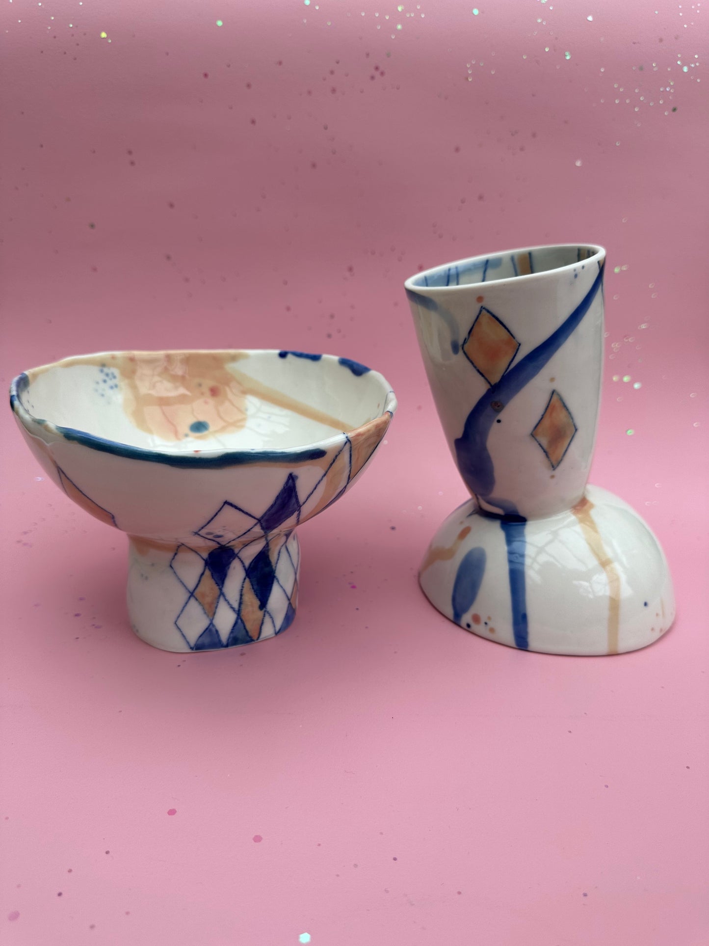 Opsats/vase - harlekin/splash