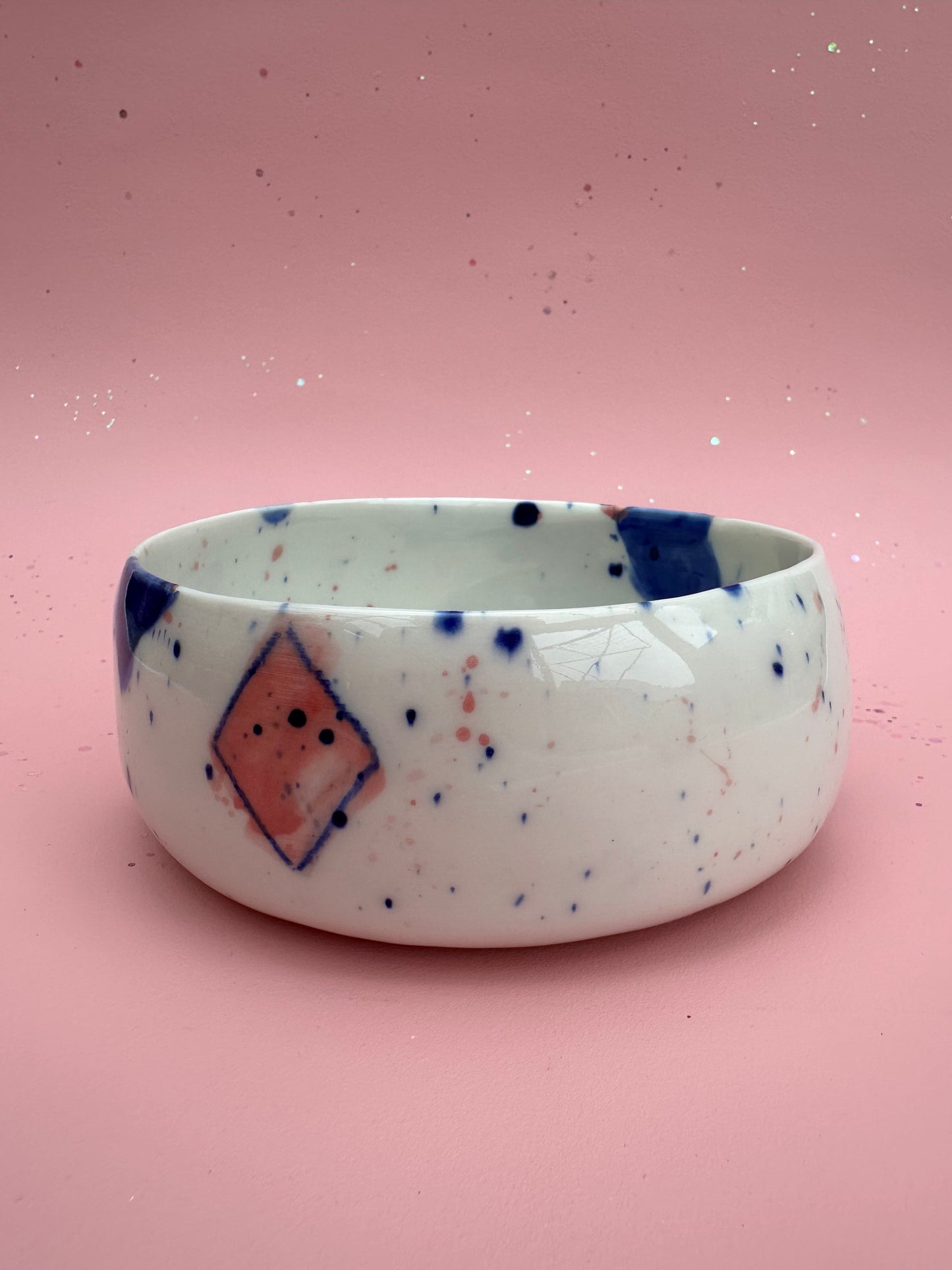 Skål med harlekin/splash (nedsat pris)